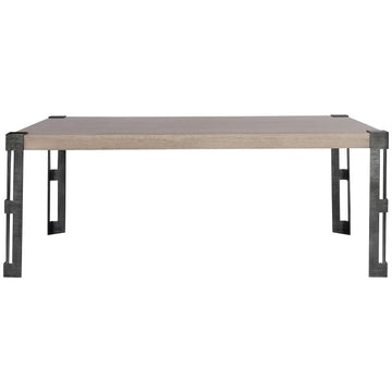 Vanguard Furniture Fret Dining Table with Textured Metal Fret Leg