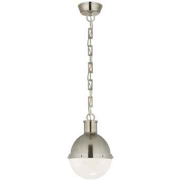 Visual Comfort Hicks Small Pendant with White Glass