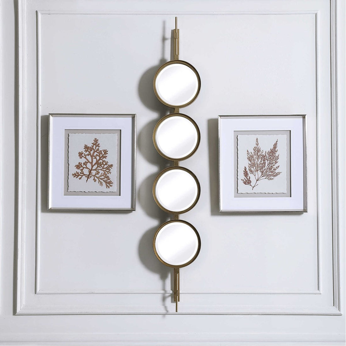 Uttermost Button Gold Mirror