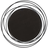 Uttermost Whirlwind Black Round Mirror