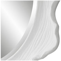 Uttermost Sea Coral White Round Mirror