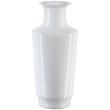 Currey and Company Imperial White Modern Shoulder Vase