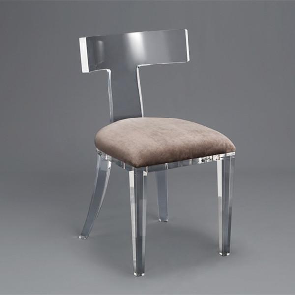 Interlude Home Tristan Acrylic Klismos Chair, Velvet