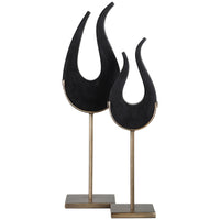 Uttermost Black Flame Sculptures, 2-Piece Set