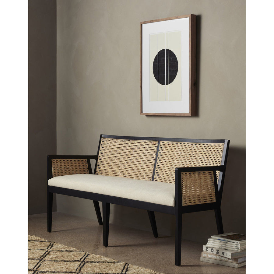 Four Hands Antonia Cane Dining Bench - Savile Flax