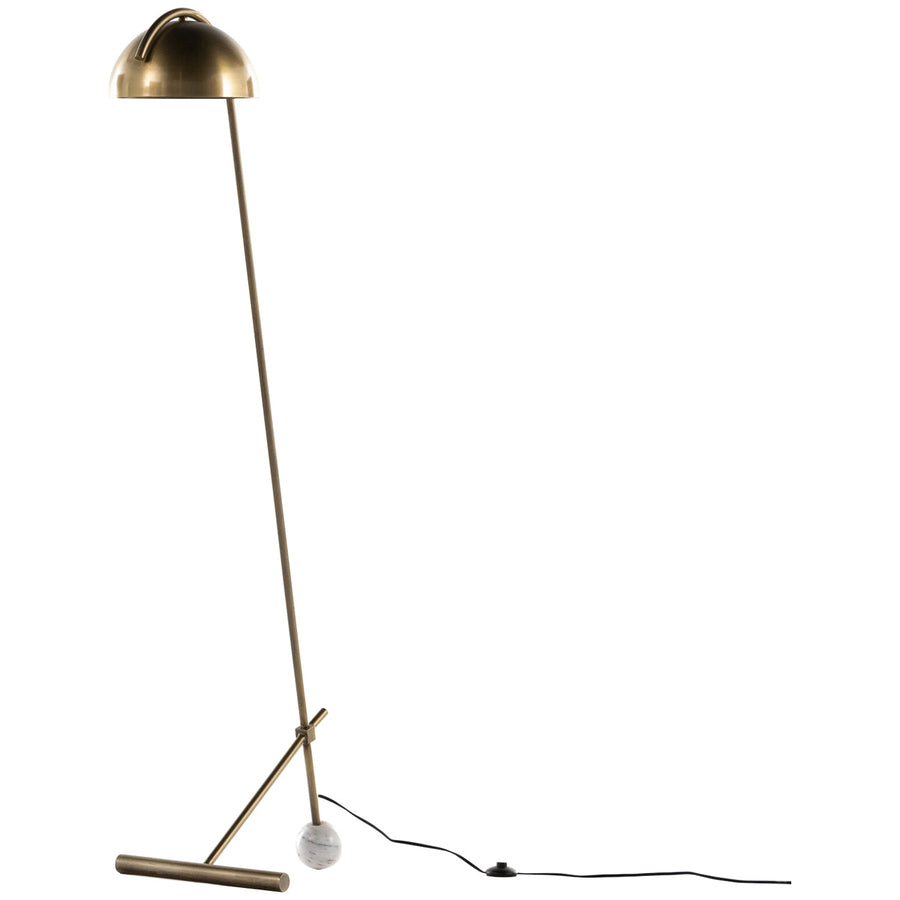 Four Hands Asher Becker Floor Lamp - Charcoal and White Marble