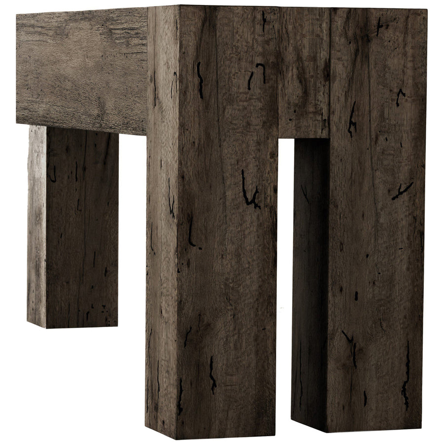 Four Hands Abaso Console Table - Ebony Rustic Wormwood Oak