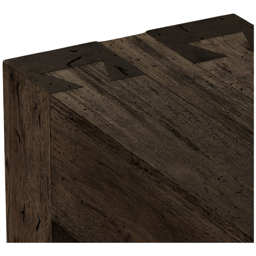 Four Hands Abaso Console Table - Ebony Rustic Wormwood Oak