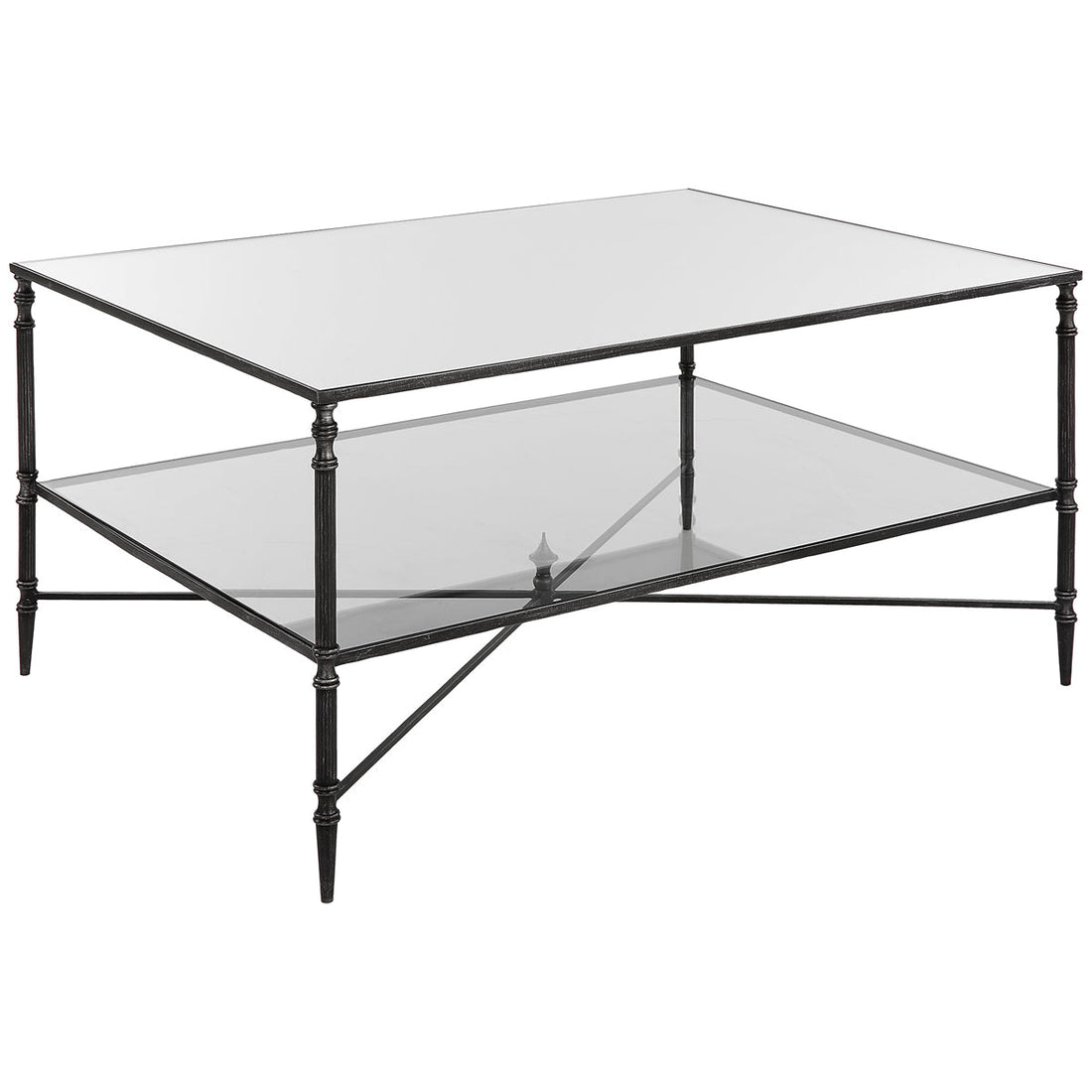 Uttermost Henzler Mirrored Steel Coffee Table