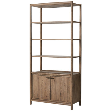 Four Hands Bolton Glenview Bookcase - Weathered Oak