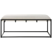 Uttermost Paradox Iron & Fabric Bench