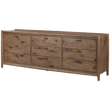 Four Hands Bolton Glenview 9-Drawer Dresser - Weathered Oak
