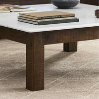 Four Hands Jessa Coffee Table - Honed White Marble