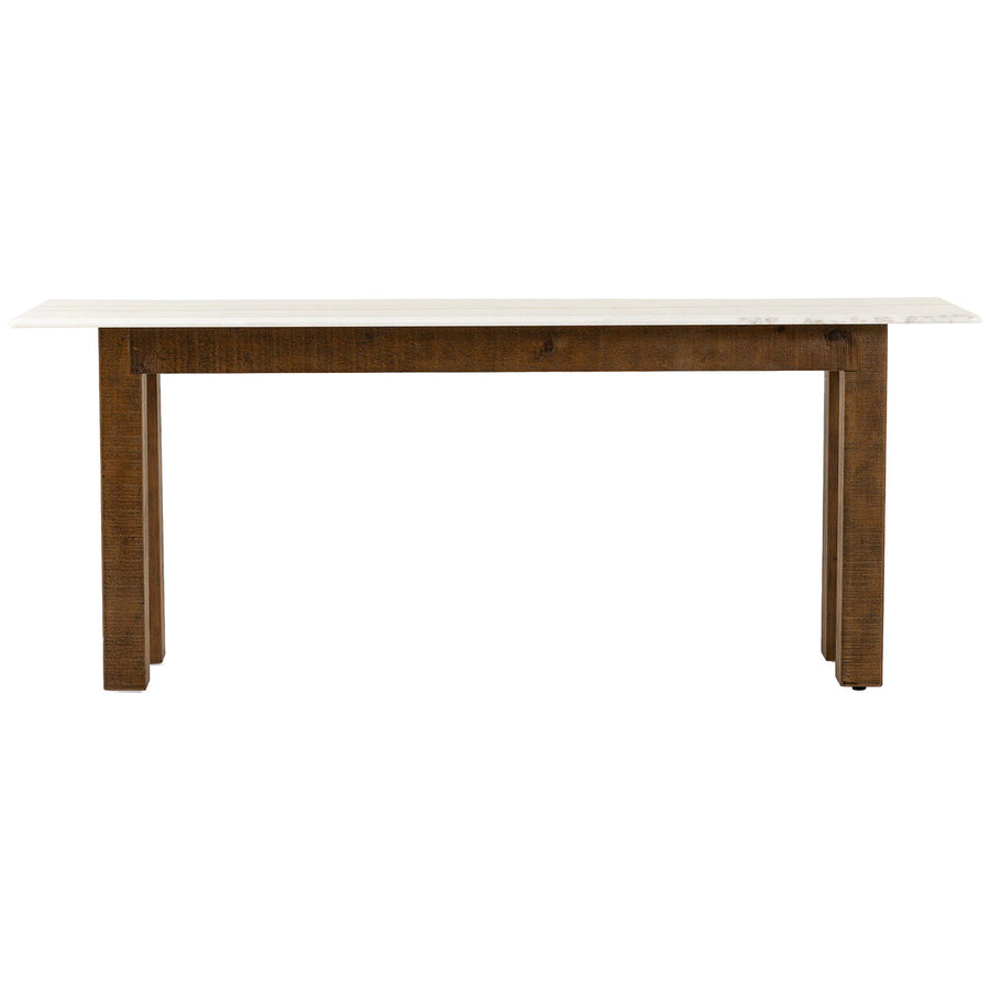 Four Hands Jessa Console Table - Honed White Marble