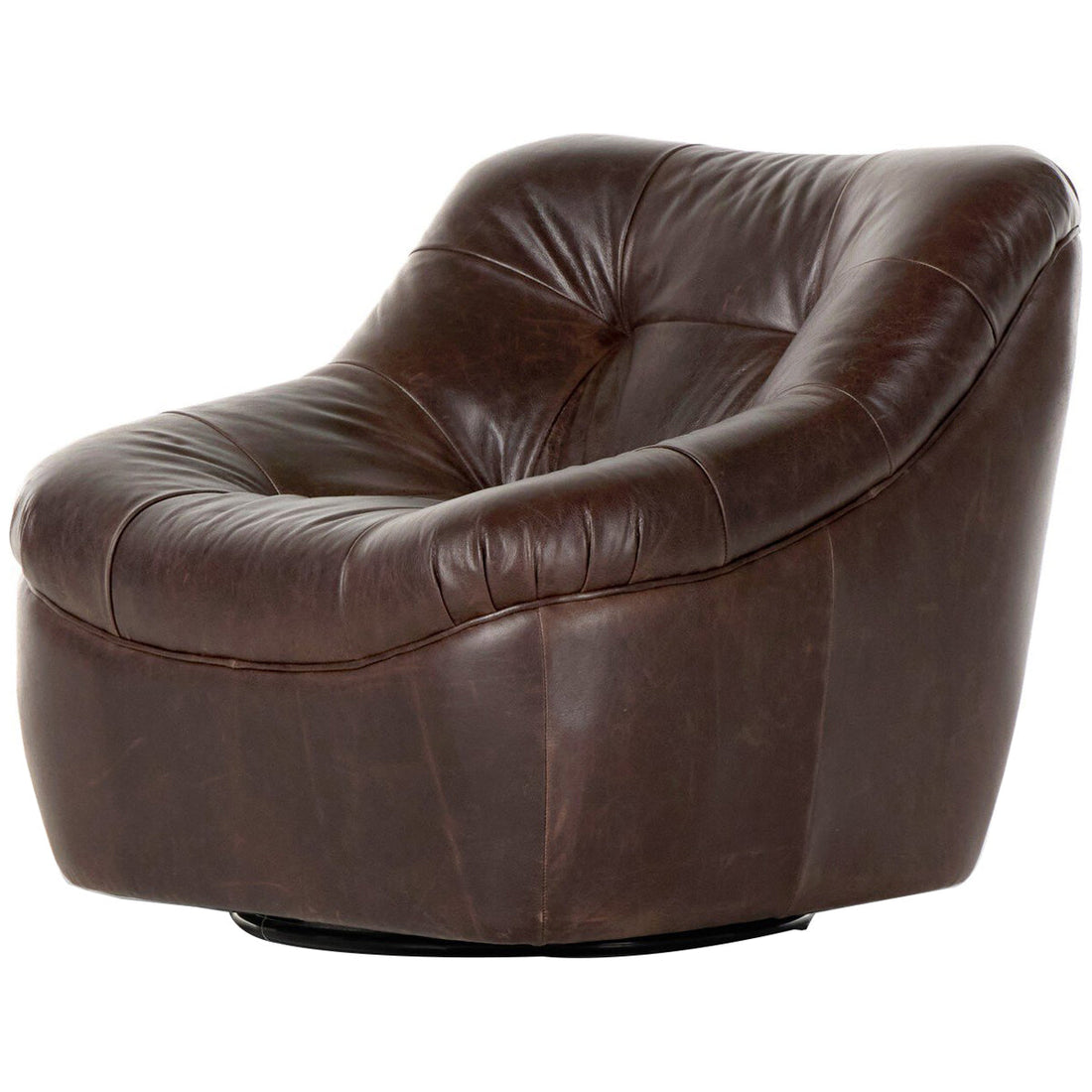 Four Hands Farley Swivel Chair - Conroe Cigar