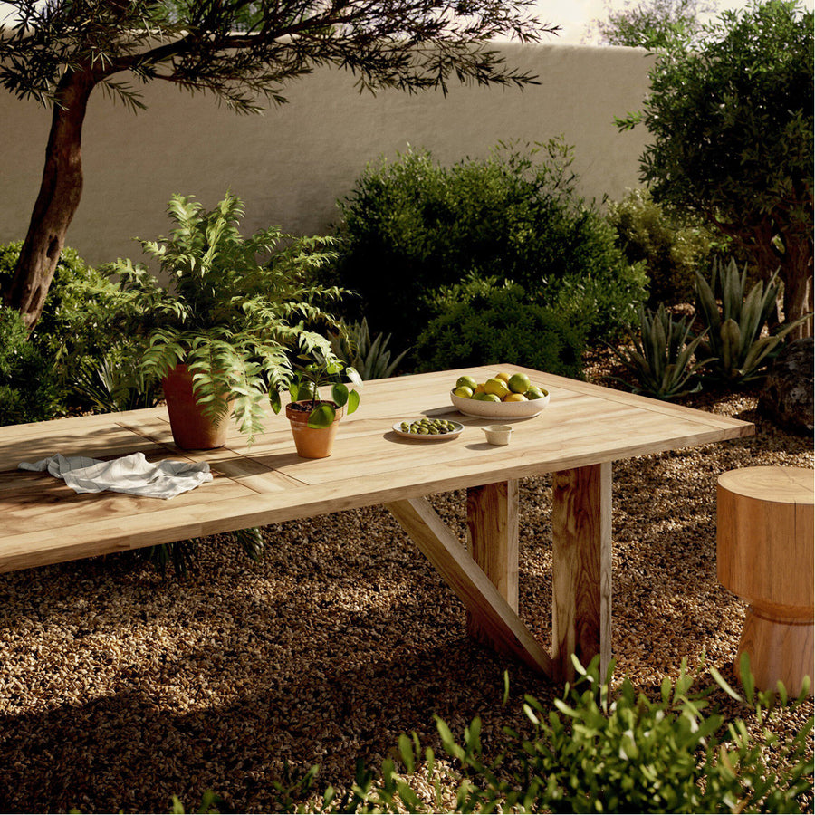 Four Hands Enders Outdoor Dining Tables - Natural Teak