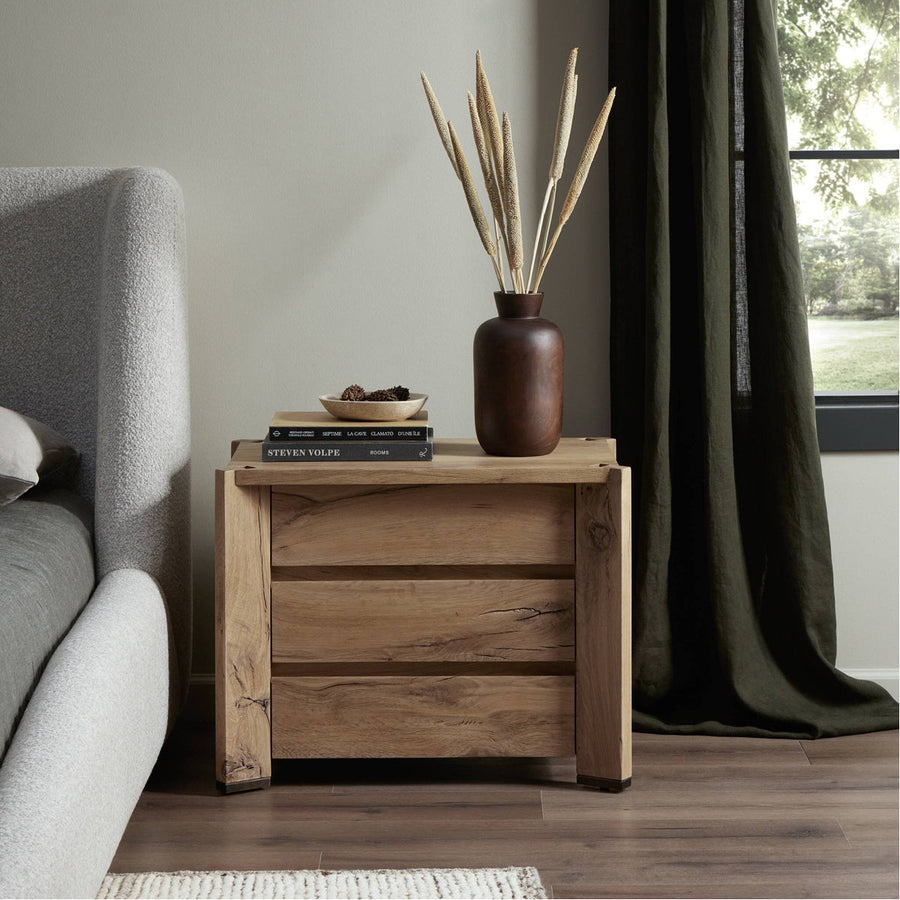 Four Hands Cassio Nightstand - Natural Reclaimed French Oak