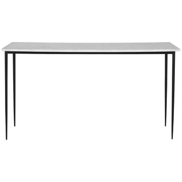 Uttermost Nightfall White Marble Console Table