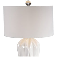 Uttermost Malena Glossy White Table Lamp