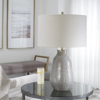 Uttermost Monacan Gray Textured Table Lamp