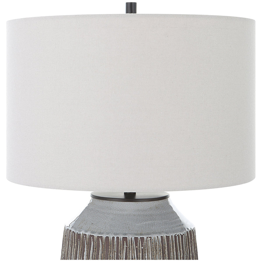 Uttermost Neolithic Blue-Gray Table Lamp