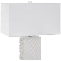 Uttermost Pillar White Marble Table Lamp