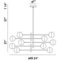 Eurofase Fairmount 50-Inch Round Chandelier