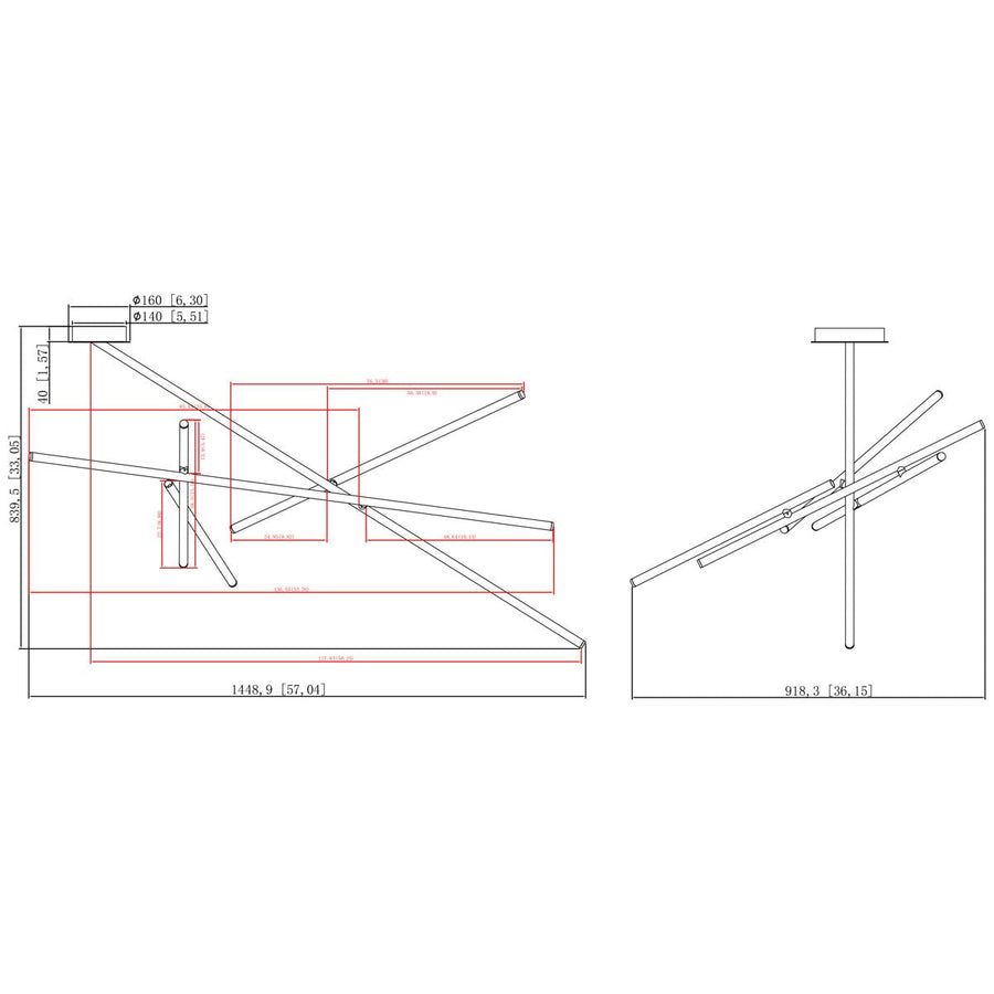 Eurofase Crossroads 57-Inch Ceiling Mount