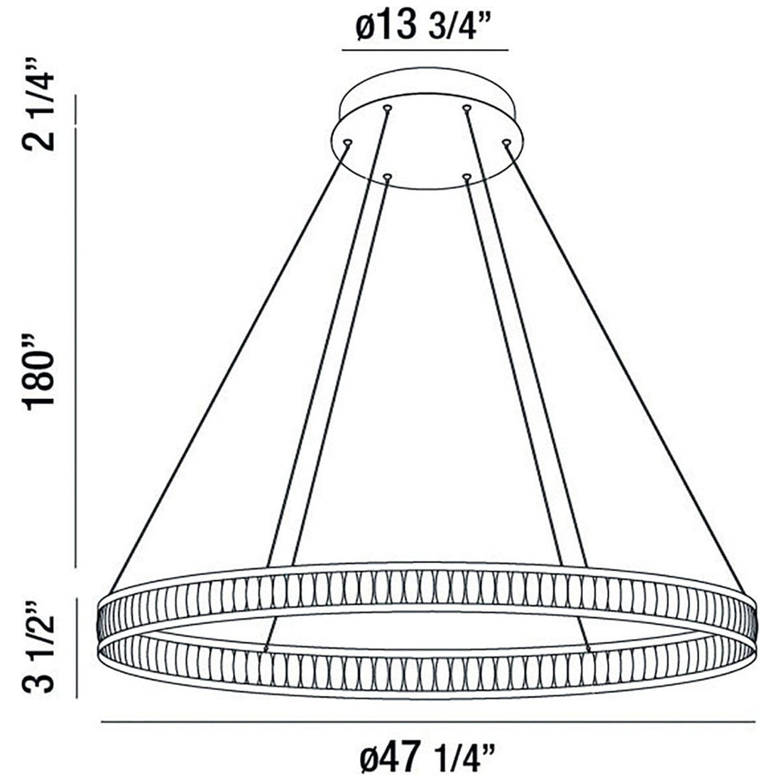 Eurofase Forster 47-Inch Round Chandelier
