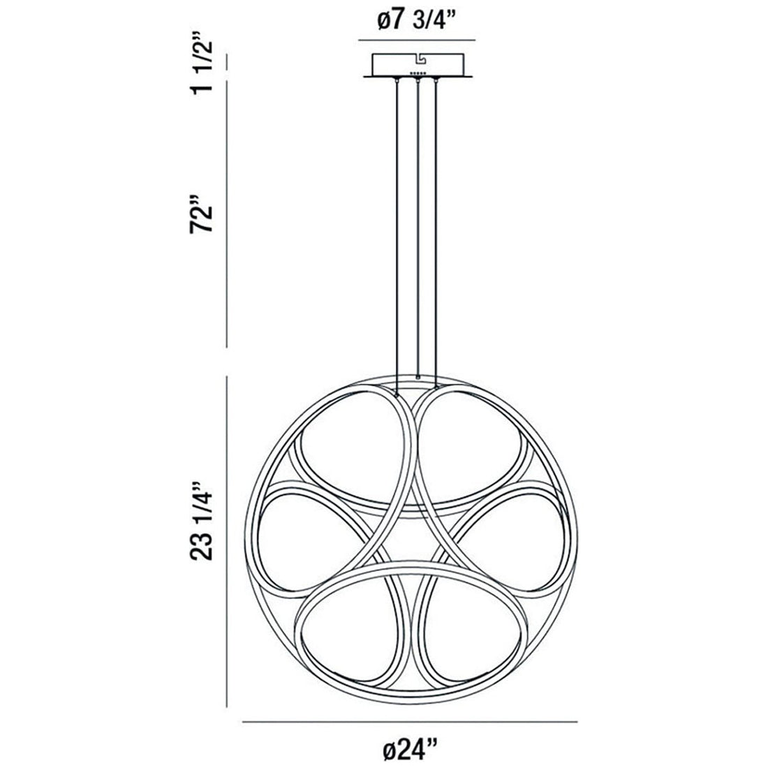 Eurofase Glenview 24-Inch Pendant
