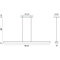 Eurofase Landor 47-Inch Linear Pendant
