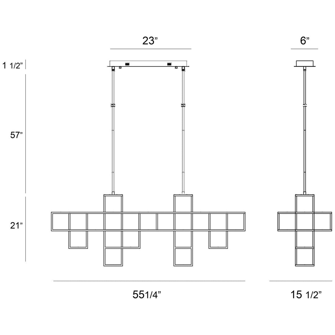 Eurofase Ferro 13-Light Linear LED Chandelier