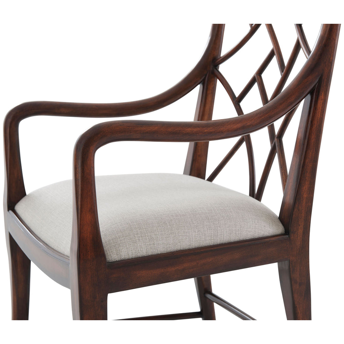 Theodore Alexander A Delicate Trellis Armchair, Set of 2