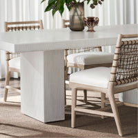 Palecek Delano Rectangle White Outdoor Dining Table