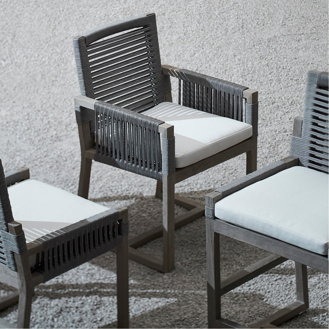 Palecek San Martin Grey Outdoor Arm Chair