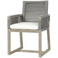 Palecek San Martin Grey Outdoor Arm Chair