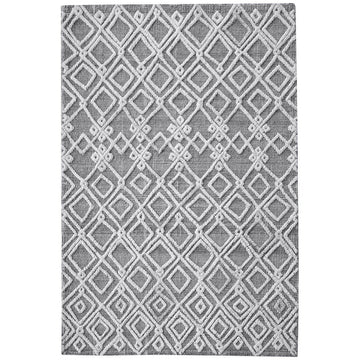 Uttermost Sieano Gray-Ivory Woven Natural Gray Wool Rug