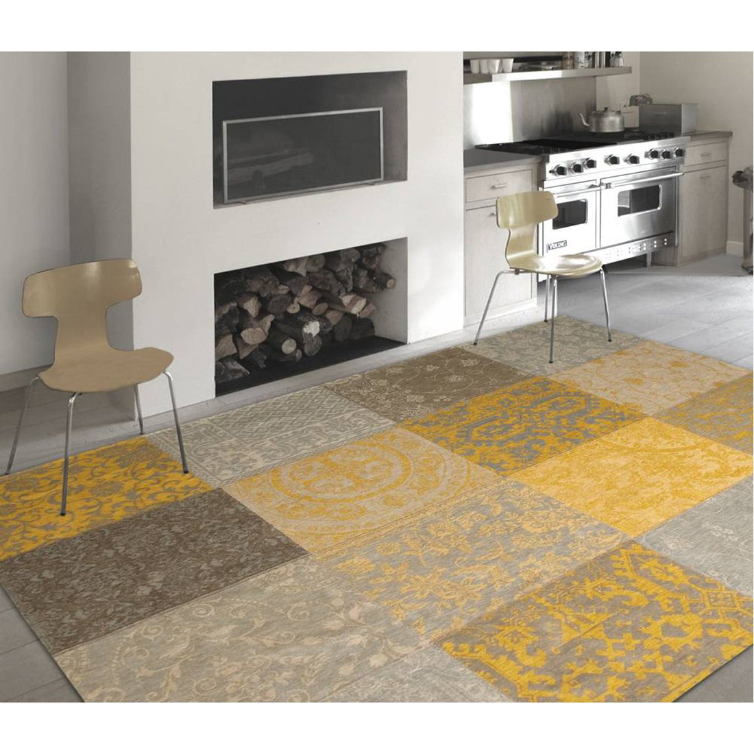 Louis de Poortere Vintage Multi 8084 Yellow Rug