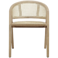 Worlds Away Cane Barrel Back Dining Chair