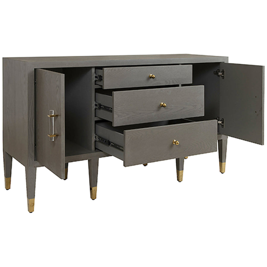 Worlds Away Buffet with Acrlyic and Brass Hardware