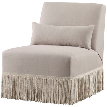 Baker Furniture Madeline Slipper Chair BAA3509C with Bullion