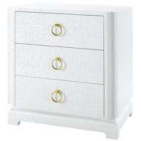 Villa & House Pavel 3-Drawer White Side Table