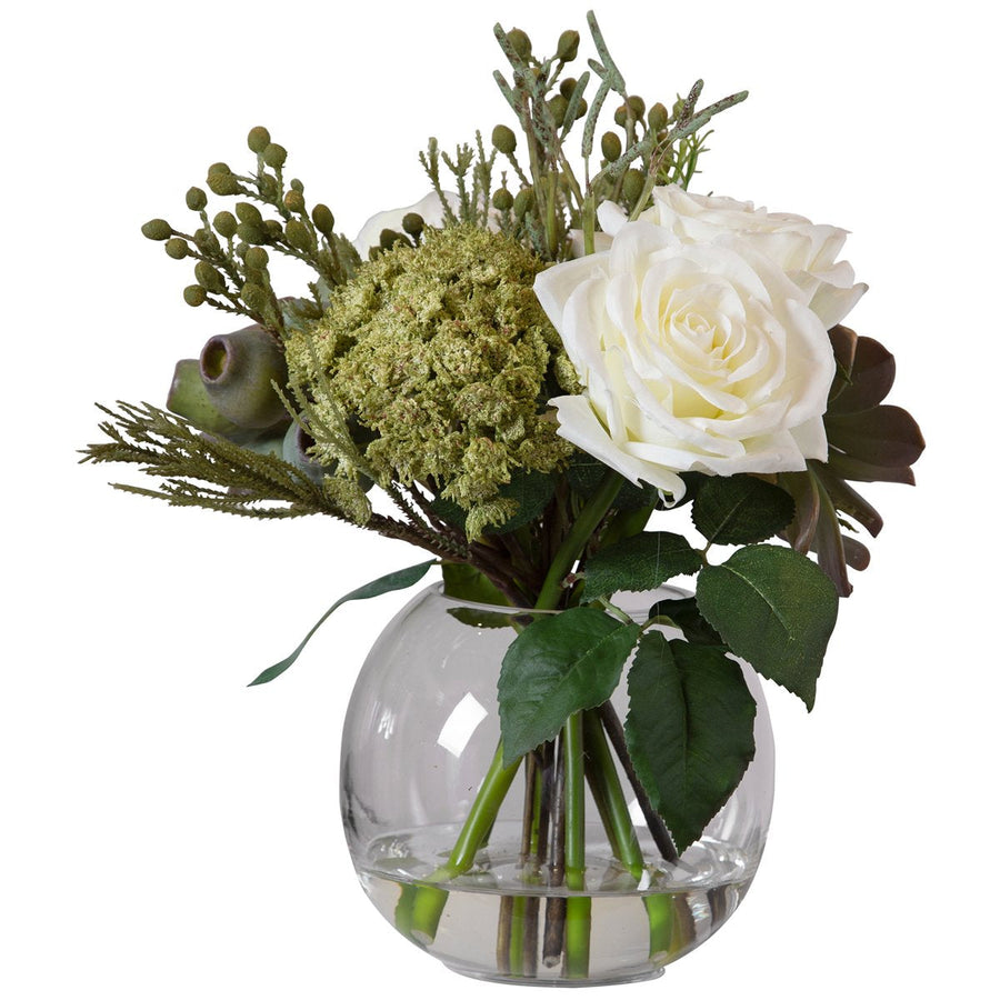 Uttermost Belmonte Floral Bouquet and Vase