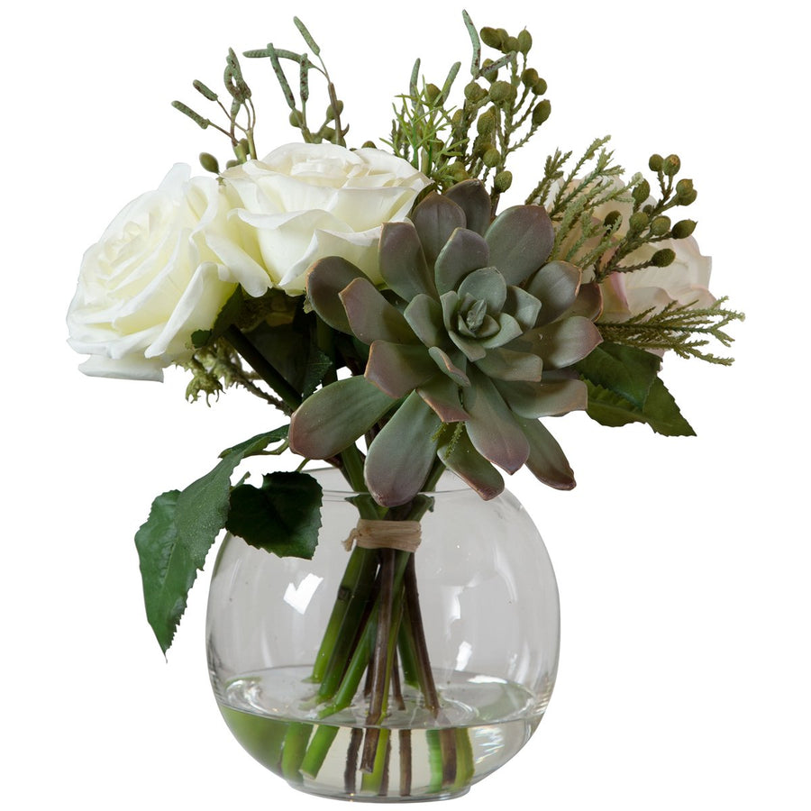 Uttermost Belmonte Floral Bouquet and Vase