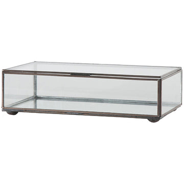 Worlds Away Small Rectangular Box with Clear Glass