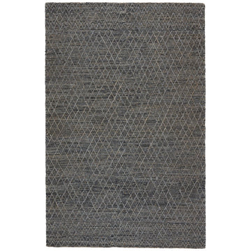 Jaipur Emblem Morse Trellis Geometric Gray Dark Blue EMB03 Rug