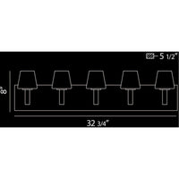 Eurofase DESIGNWL2017 Anglo 5-Light Bathbar Sconce
