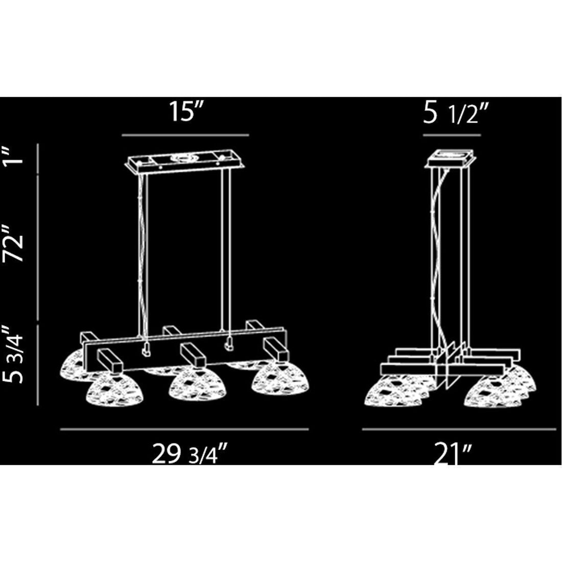 Eurofase DESIGNWL2017 Caramico 6-Light Chandelier