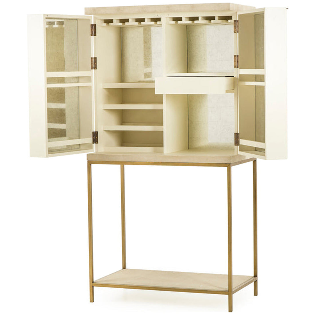 Sonder Living Melissa Bar Cabinet - Shagreen