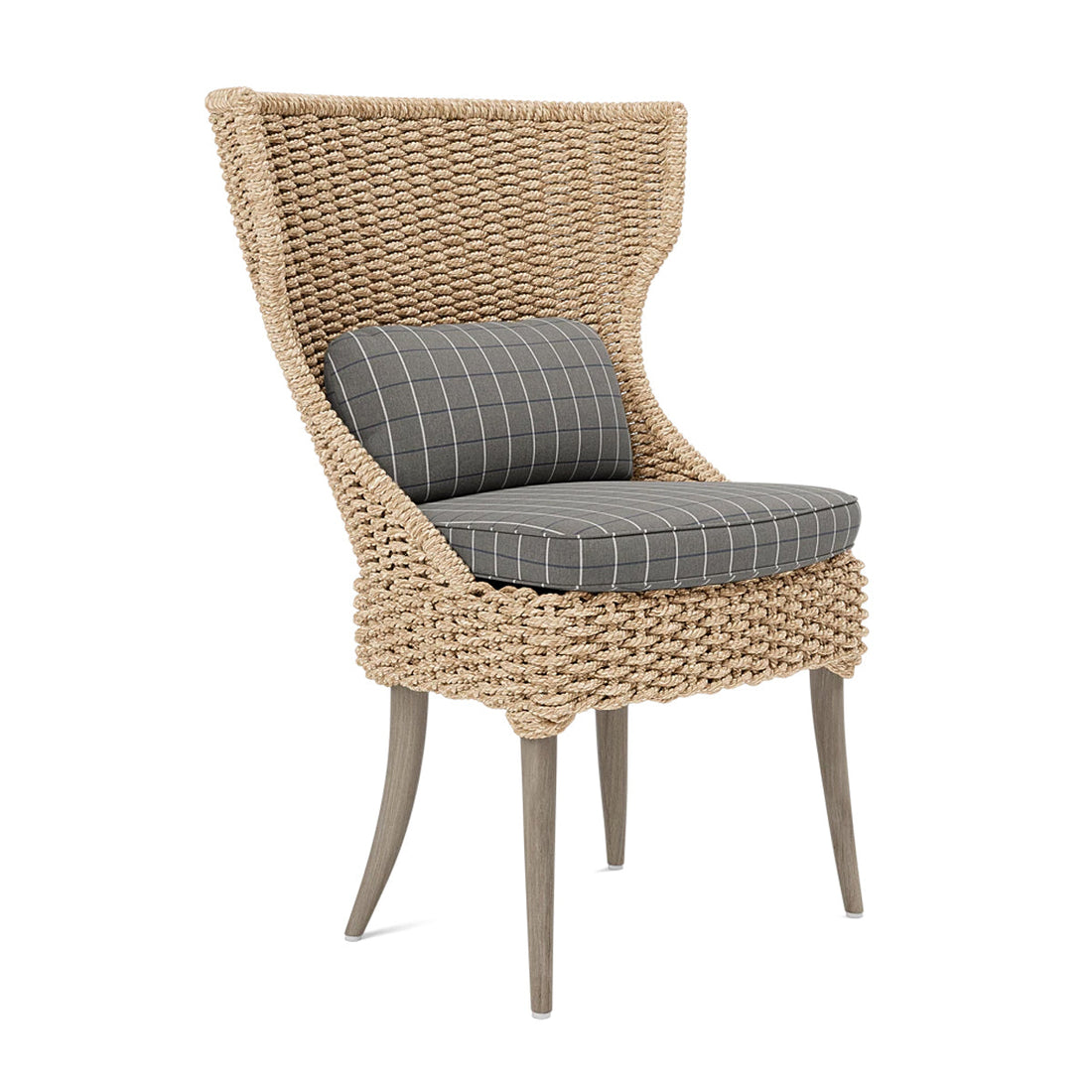 Made Goods Arla Faux Rope Outdoor Dining Chair in Clyde Fabric